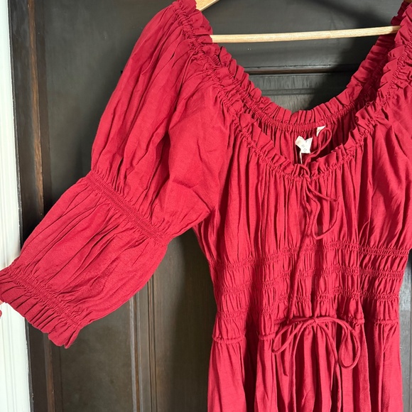 Doen Red Midi Dress NWOT - Picture 6 of 10
